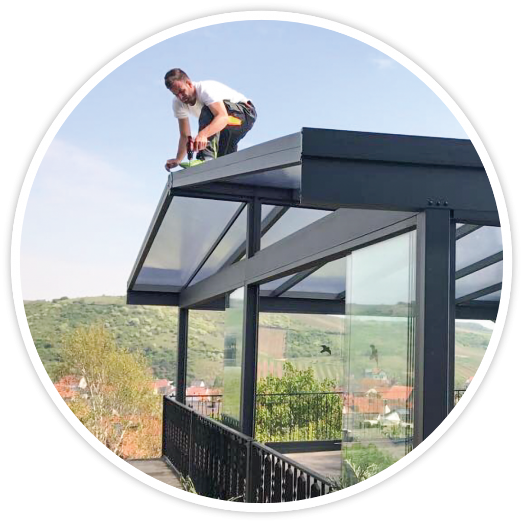 ds-ueberdachungen_dennie reh auf dem dach